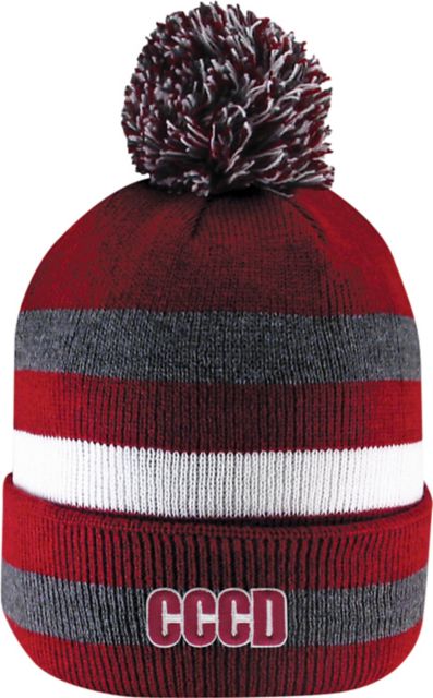 Compton College Knit Cuff Pom Hat