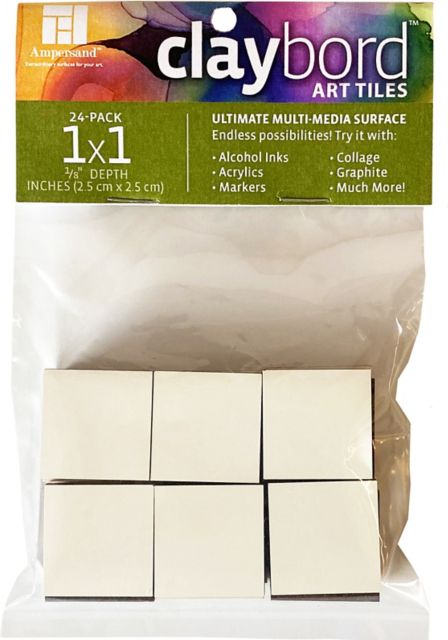 Claybord Art Tile 1X1 24-Pack