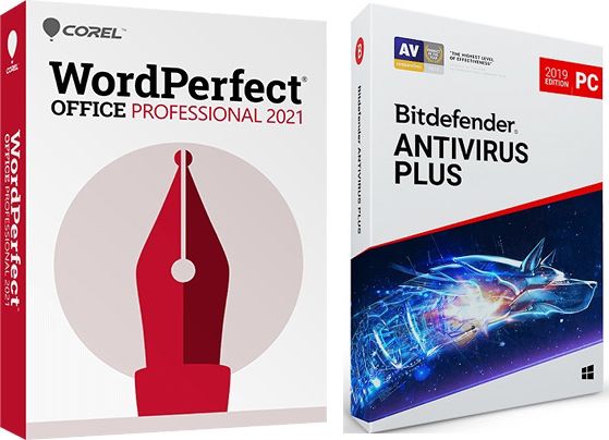 Corel WordPerfect Office Professional 2021 with AntiVirus Bundle (Windows) - ESD