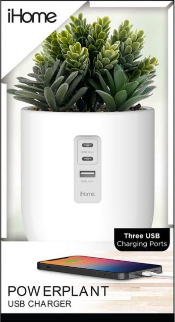 iHome POWERPLANT Plant Charging Station, White