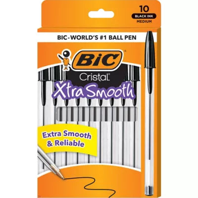 PEN 10PK MED BLK VP CRISTAL - New (SKU: 39181)