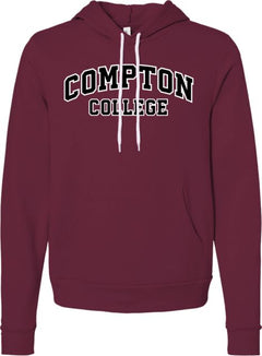 Compton Bella + Canvas Fleece Hood Arched Compton College - ONLINE ONLY