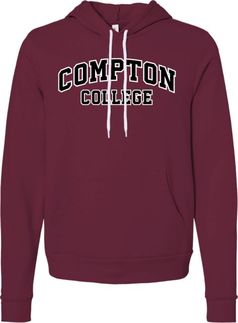 Compton Bella + Canvas Fleece Hood Arched Compton College - ONLINE ONLY