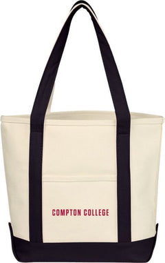 Compton Cotton Canvas Tote Bag Compton College Flat - ONLINE ONLY