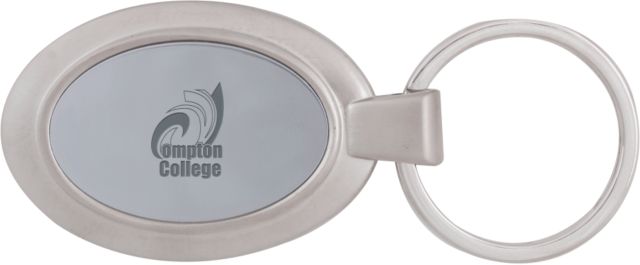 Compton Dual Tone Mirrored Oval Key Holder Compton College Engraved - ONLINE ONLY