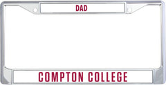 Compton Dad Metal License Plate Frame in Compton College Flat - ONLINE ONLY